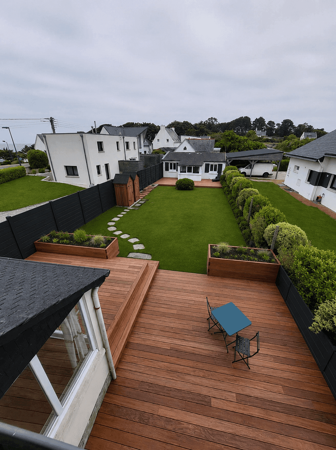Terrasse en bois exotique